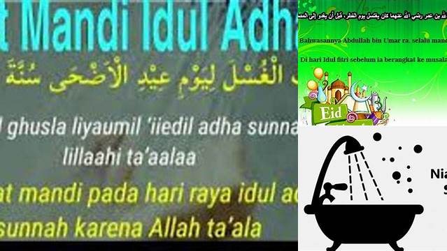 Niat Mandi Sunnah Idul Adha