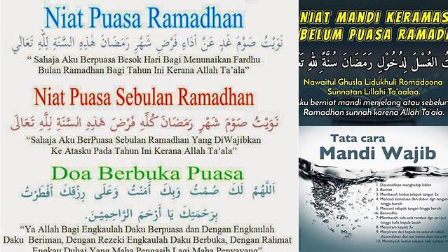 Niat Mandi Wajib Puasa Ramadhan