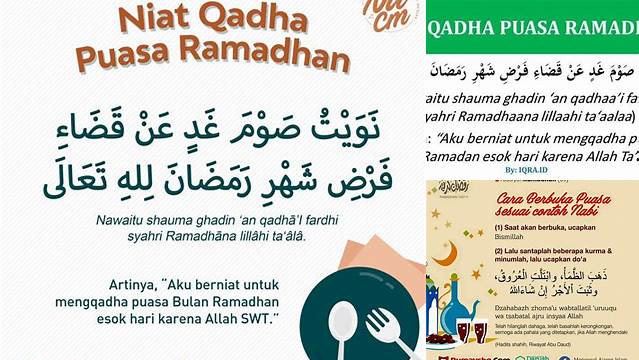 Niat Membayar Hutang Puasa Ramadhan