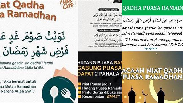 Niat Membayar Utang Puasa Ramadhan