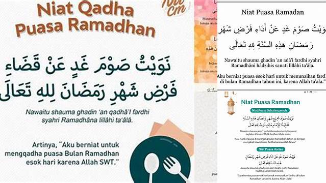 Niat Nyaur Puasa Ramadhan