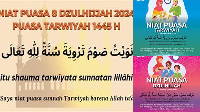 Niat Puasa 8 Dzulhijjah