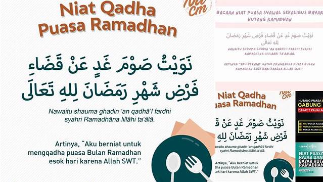 Niat Puasa Bayar Hutang Ramadhan