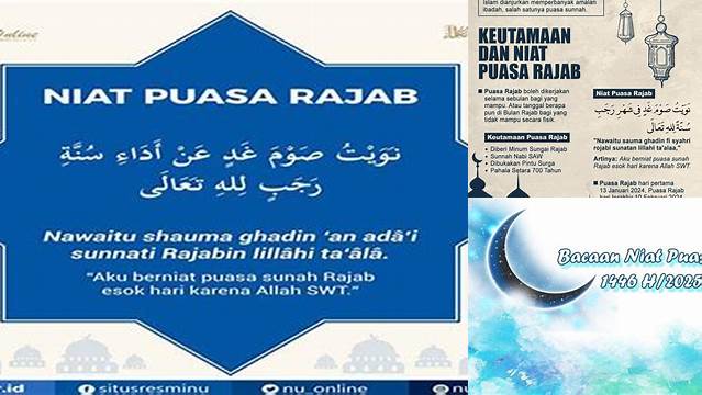 Niat Puasa Di Bulan Rajab