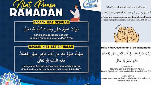 Niat Puasa Di Bulan Ramadhan