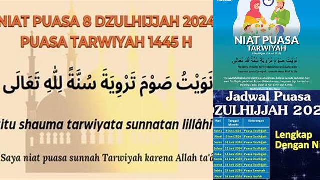 Niat Puasa Dzulhijjah 2024