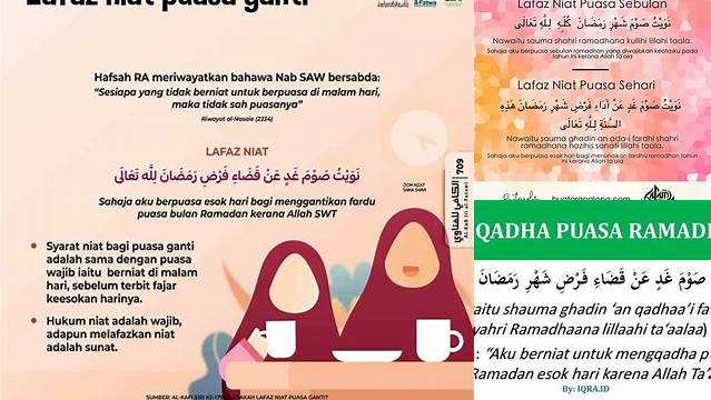 Niat Puasa Ganti Bulan Ramadhan