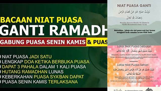 Niat Puasa Ganti Puasa Ramadhan