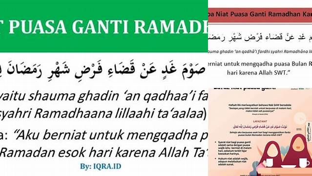 Niat Puasa Ganti Ramadhan Karena Haid