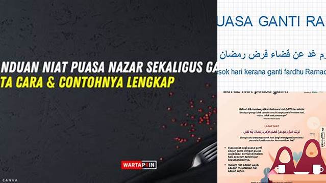 Niat Puasa Nazar Sekaligus Puasa Ganti