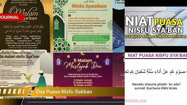 Niat Puasa Nisfu Syaban