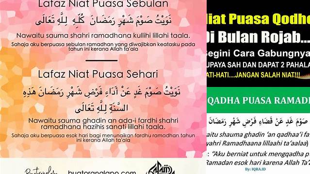 Niat Puasa Qadha Di Bulan Rajab