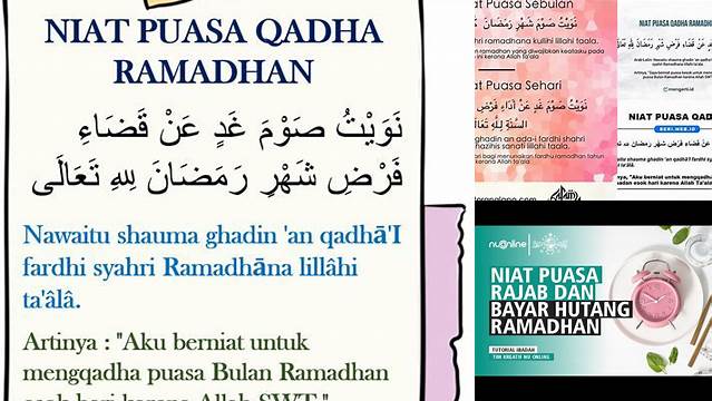 Niat Puasa Qadha Nu