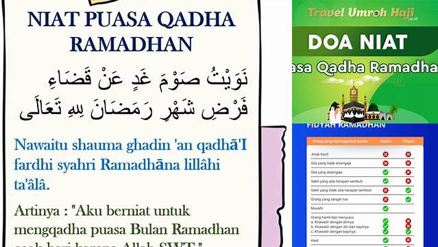 Niat Puasa Qadha Ramadhan Nu