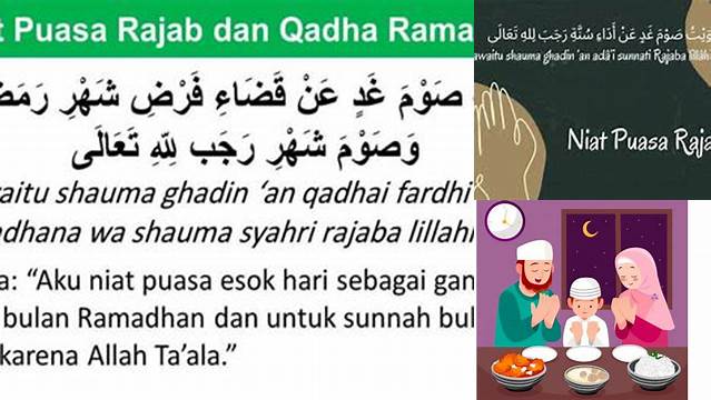 Niat Puasa Rajab Dan Qadha