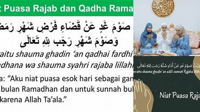 Niat Puasa Rajab Dan Qadha Ramadhan