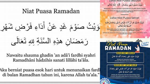 Niat Puasa Ramadhan