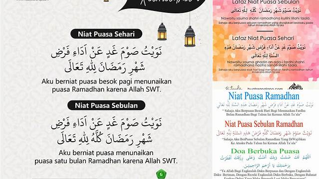 Niat Puasa Ramadhan 1 Bulan