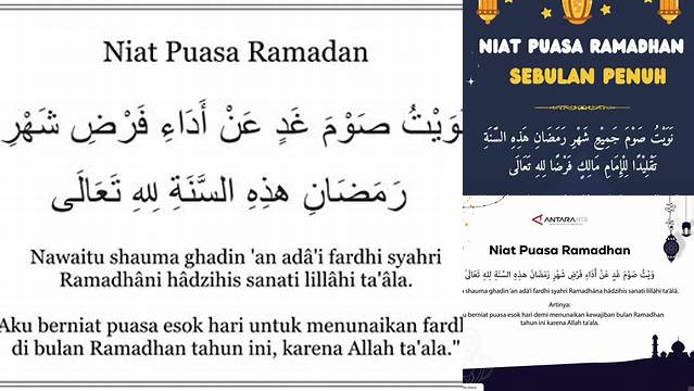 Niat Puasa Ramadhan Arab