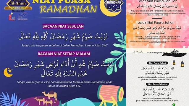 Niat Puasa Ramadhan Hari Ini