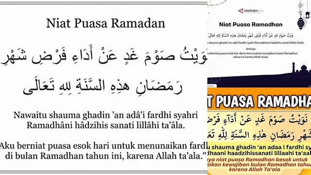 Niat Puasa Ramadhan Latin