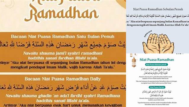 Niat Puasa Ramadhan Satu Bulan