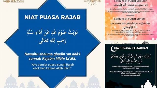 Niat Puasa Sunah Rajab