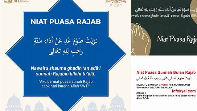 Niat Puasa Sunnah Bulan Rajab