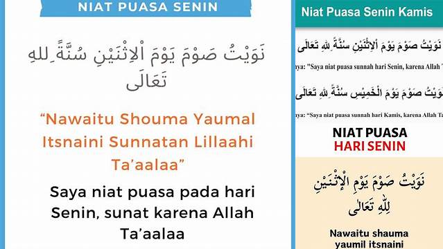 Niat Puasa Sunnah Senin