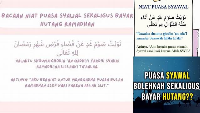 Niat Puasa Syawal Sekaligus Bayar Hutang