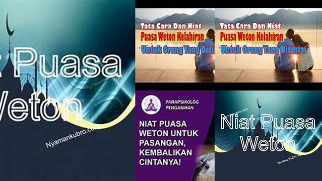 Niat Puasa Weton Orang Yang Dicintai