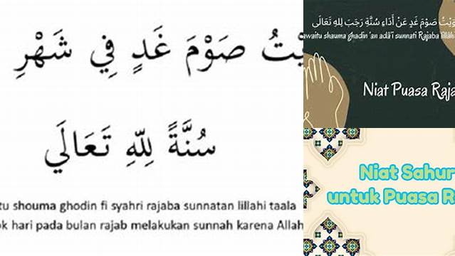 Niat Sahur Puasa Rajab