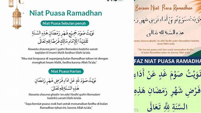 Niat Sahur Puasa Ramadhan