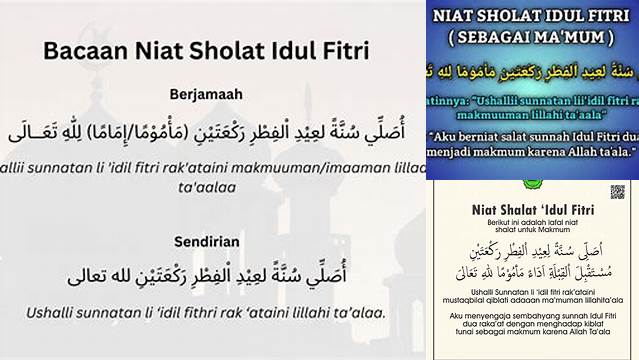 Niat Shalat Idul Fitri