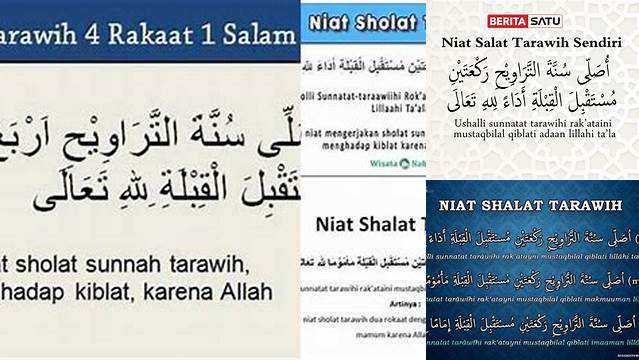 Niat Shalat Tarawih 4 Rakaat: Panduan Lengkap dan Doa-doanya