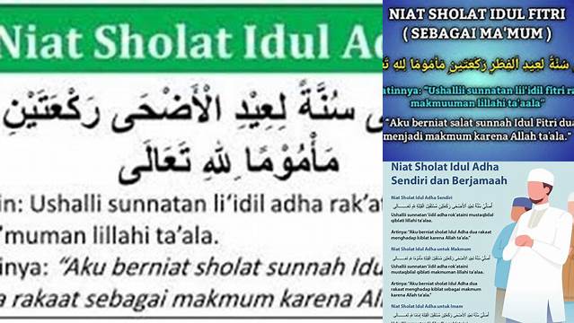 Niat Sholat Idul Adha Berjamaah