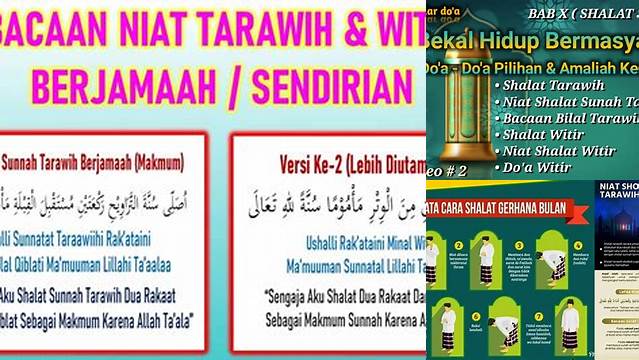 Tips Niat Sholat Tarawih yang Benar dan Ikhlas