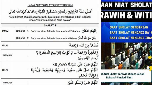 Niat Salat Tarawih 23 Rakaat: Panduan Lengkap