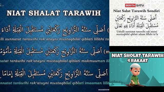 Panduan Lengkap: Niat Sholat Tarawih 4 Rakaat yang Benar