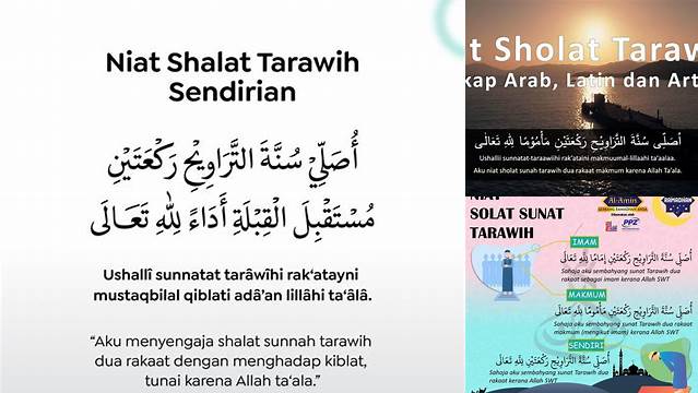 Niat Sholat Tarawih yang Benar dan Khusyuk