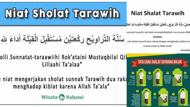 Panduan Lengkap Niat Sholat Tarawih dan Artinya