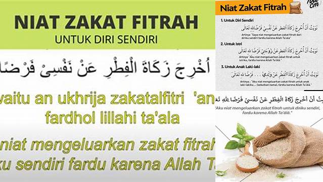 Panduan Lengkap Niat Zakat Fitrah Diri Sendiri