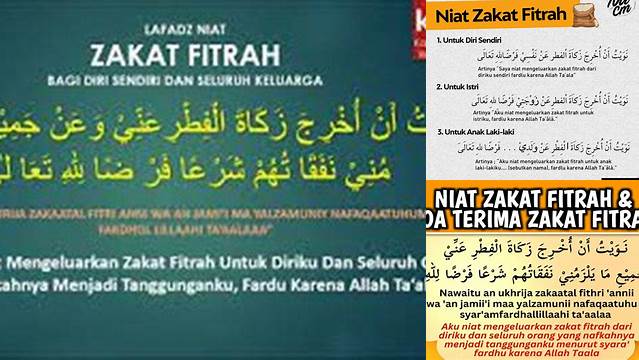 Niat Zakat Fitrah Latin: Panduan Lengkap