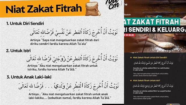 Panduan Niat Zakat Fitrah yang Benar dan Sah