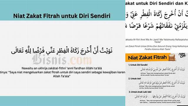 Cara Niat Zakat Fitrah Sendiri yang Benar