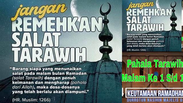 Cara Raih Pahala Tarawih Pertama yang Berlipat Ganda