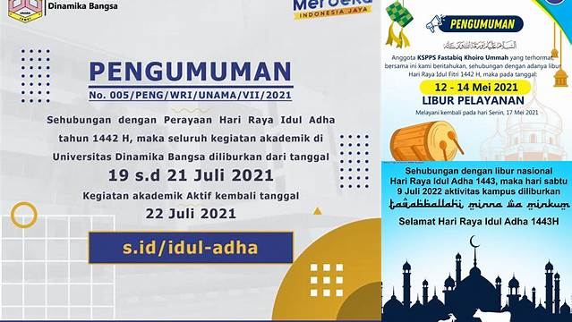 Pengumuman Libur Idul Adha