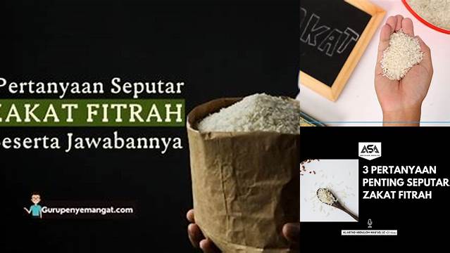 Pertanyaan Sulit Zakat Fitrah dan Jawabannya