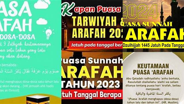 Puasa Arafah Jatuh Pada Tanggal