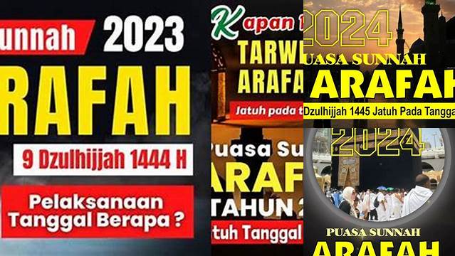 Puasa Arafah Tanggal Berapa